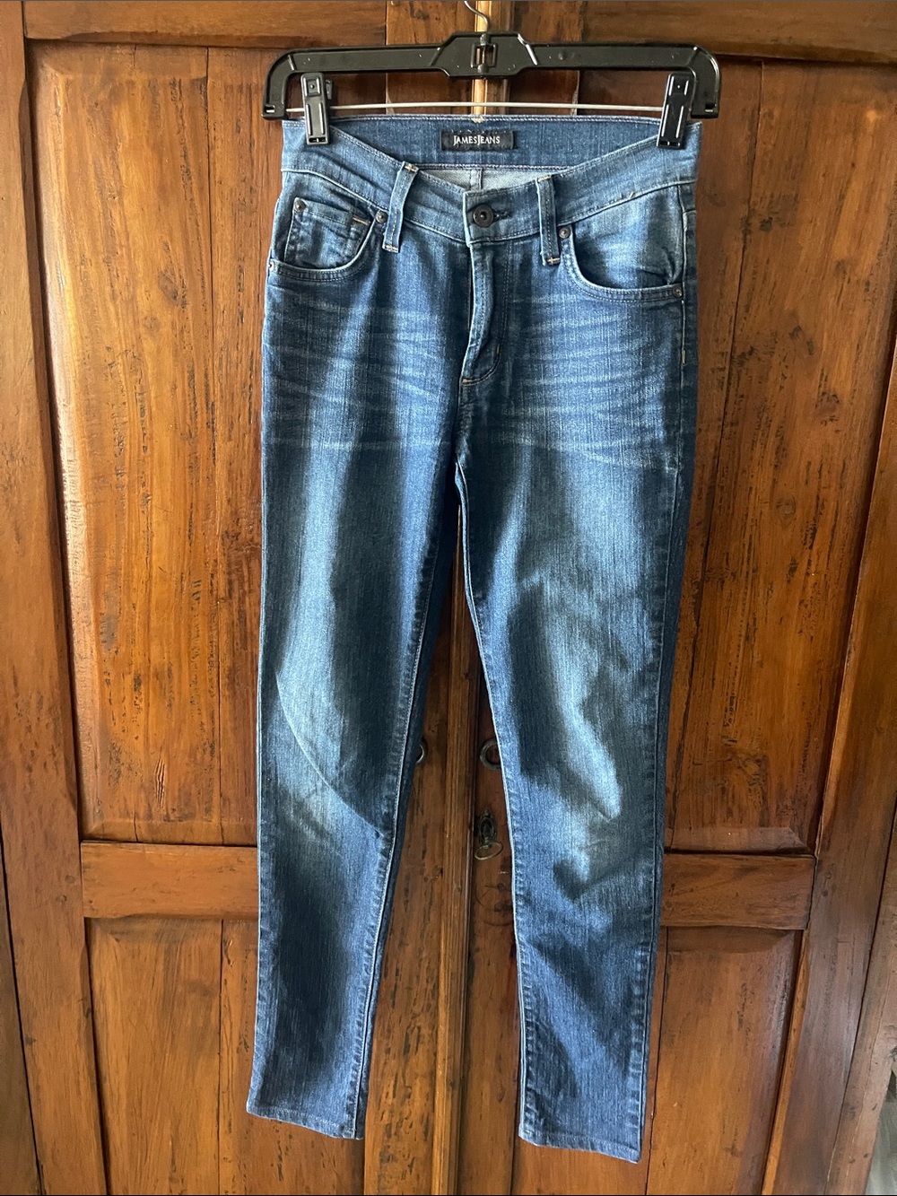 James Jeans Women's Skinny Jeans in Medium Blue Wash